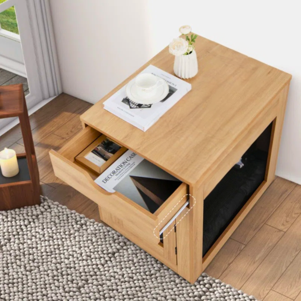 Corner Dog Crate Table