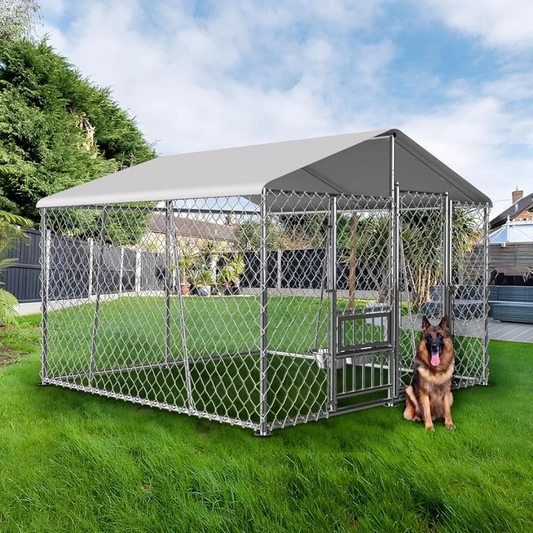 SunnyPaws Outdoor Dog House and Run