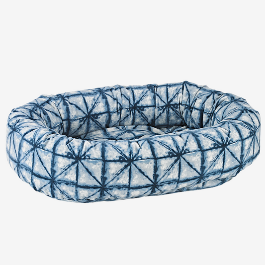 Shibori Microvelvet Donut Bed