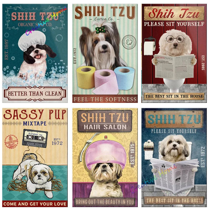 Dog Metal Tin Sign – Shih Tzu Co. Bath Soap